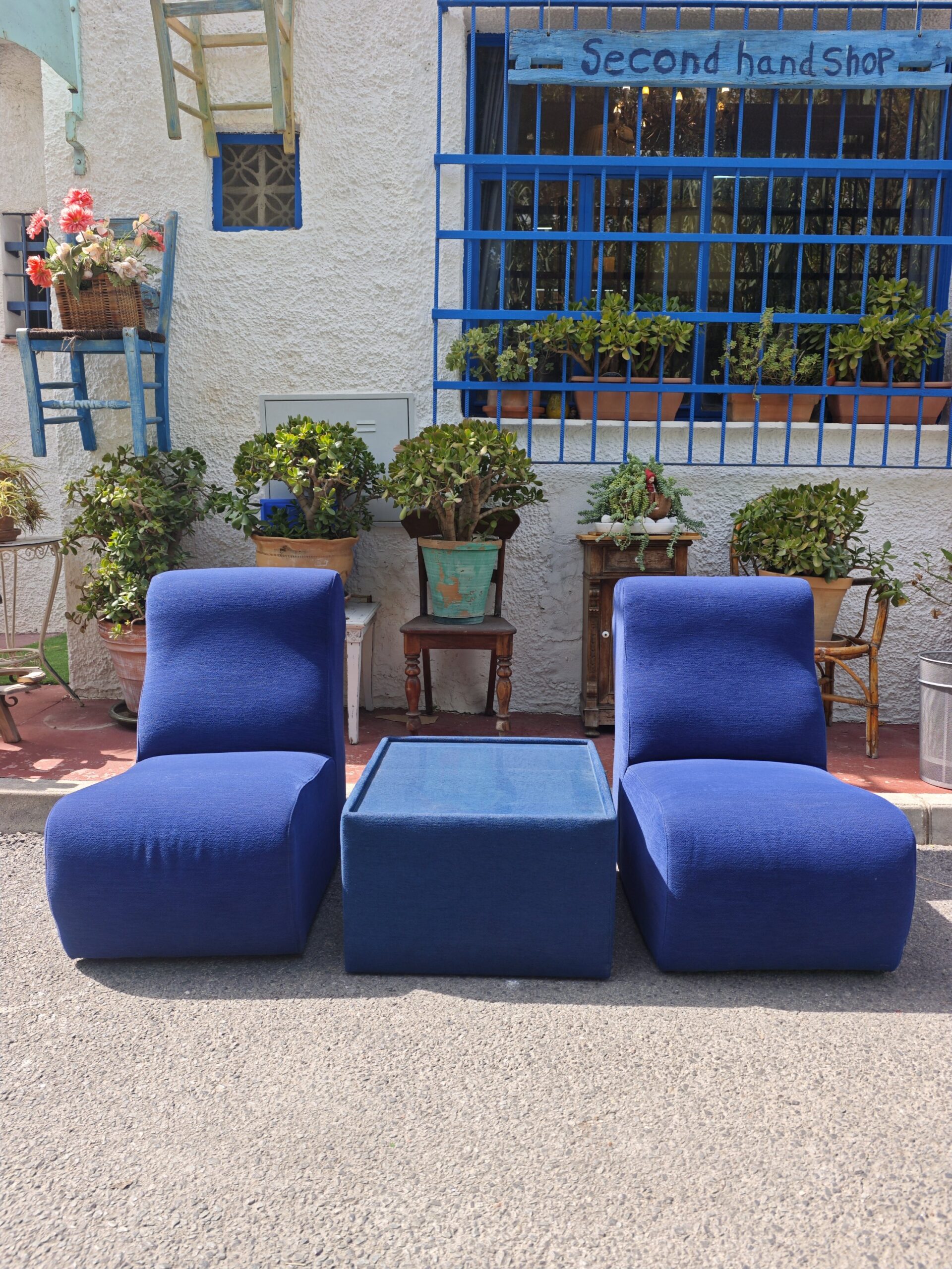 Vintage style sofa and table set 3ge Conjunto sofás y mesa estilo vintage - Image 3