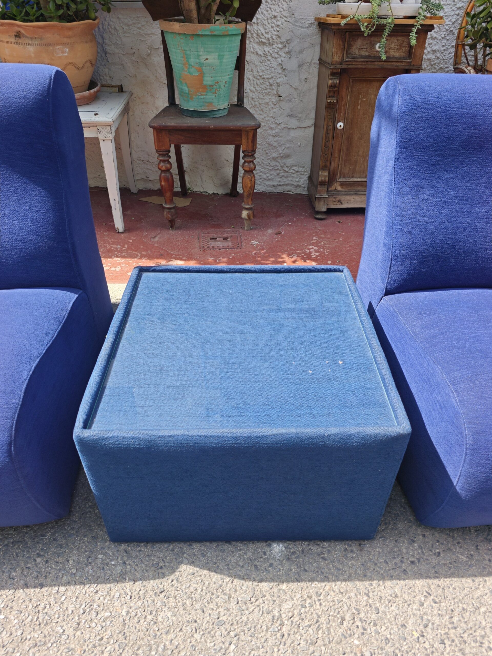 Vintage style sofa and table set 2ge Conjunto sofás y mesa estilo vintage - Image 2