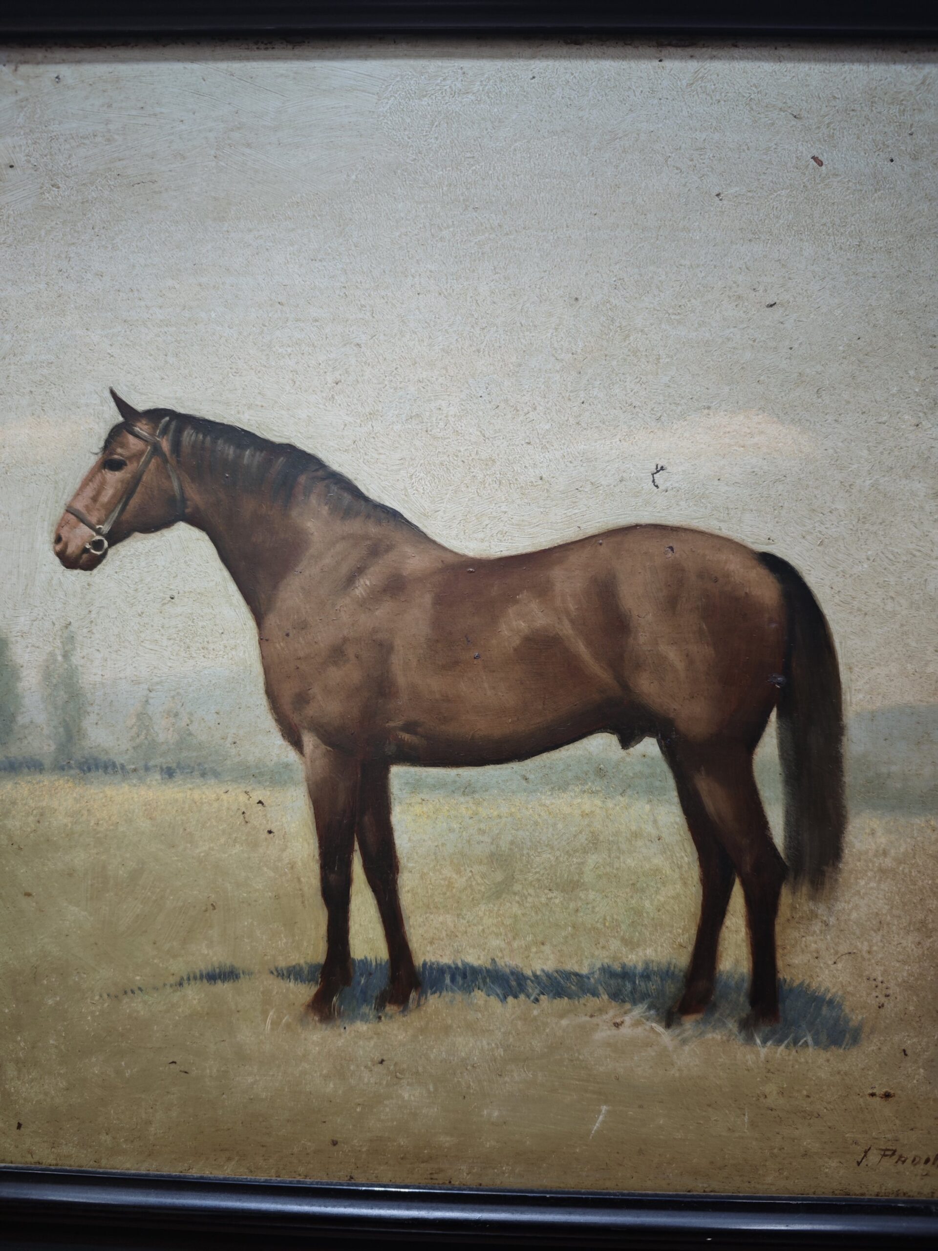 Pinturas antiguas de caballos sobre tabla 5 Pinturas antiguas de caballos sobre tabla - Imagen 5
