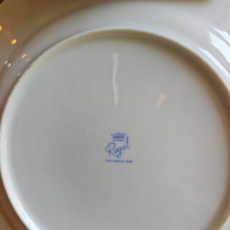 Platos de porcelana Crown Regal azul y oro 5 1000684809