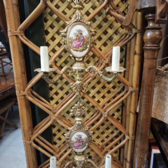 Apliques rococó dorados con porcelana 5 1000684891