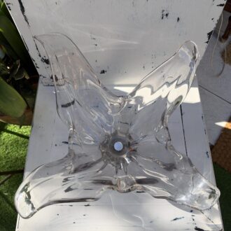 Centro de mesa Mid Century de cristal 2