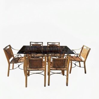 Inicio 21 Comedor Mid-Century de Bambú y Metal Años 70 ratan