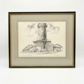 Original drawing Dennis Williams – Willaston Mill c.1940 done in charcoal