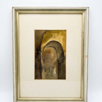 Original ink drawing of Ahmad Ismail Palestinian exhibition