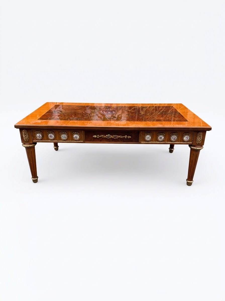 Exclusive Mariner Coffee Table with Bronze and Porcelain 1luxury table Exclusiva Mesa de Centro Mariner con Bronce y Porcelana mesa de lujo