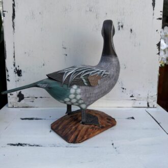 Figura decorativa de pato tallado y pintado a mano 6 Figura decorativa de pato tallado y pintado a mano 1