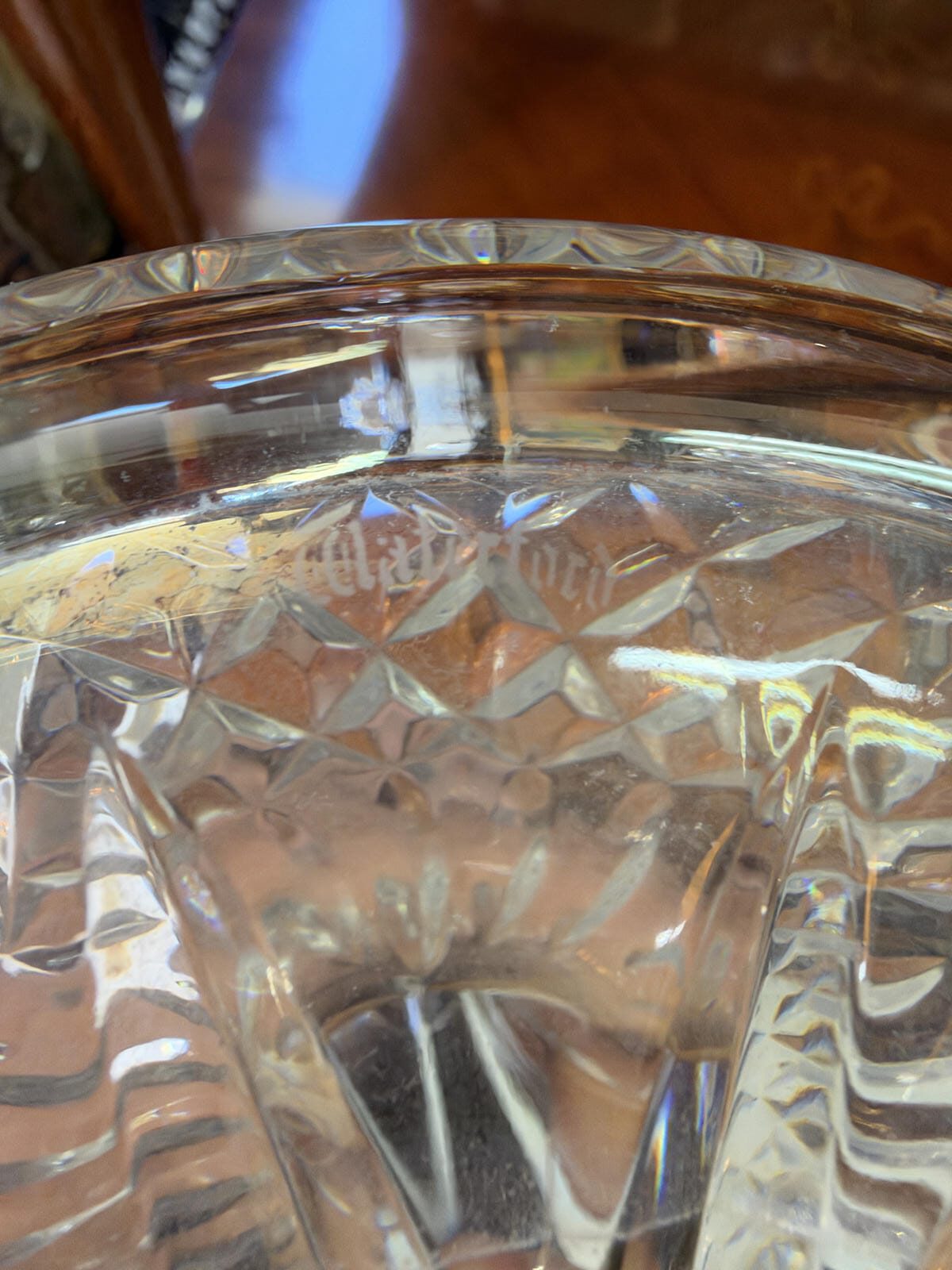 Licorera de barco Waterford de cristal tallado firmada 3 Licorera de barco Waterford de cristal tallado firmada - Imagen 3