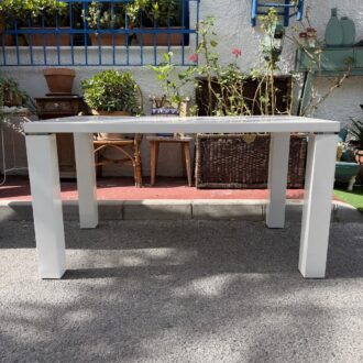 Mesa de comedor rectangular blanca brillo 5 Mesa de comedor rectangular blanca brillo 2
