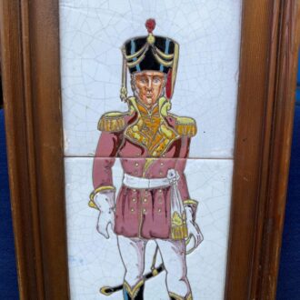 Panel de azulejos vintage con soldado napoleónico 5 Panel de azulejos vintage con soldado napoleonico 2