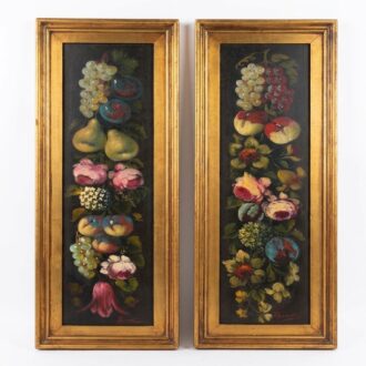 Pair of paintings of flowers and fruits PAINTING