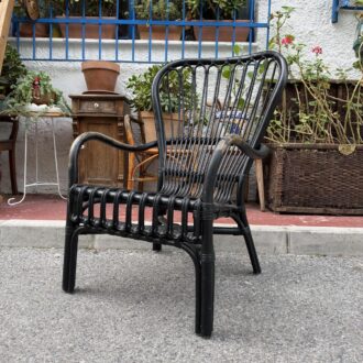 Sillon de ratan negro STORSELE de IKEA3