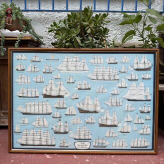 Vintage nautical painting of historical sailing ships – photo 2
