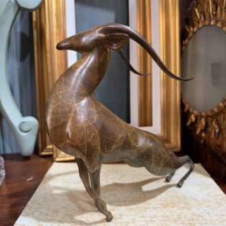 Loet Vanderveen bronze antelope sculpture signed and numbered 129/750 – photo 2