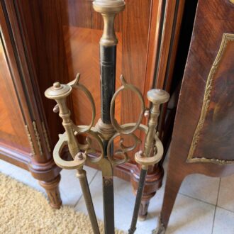 Juego de Utensilios de Chimenea Vintage en Bronce y Metal 6 img 4397 scaled