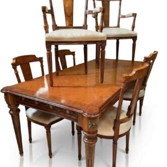 MARCONI Arte Italy dining table with 6 chairs