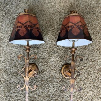 pareja de apliques vintage de metal pedro jose villalba 2