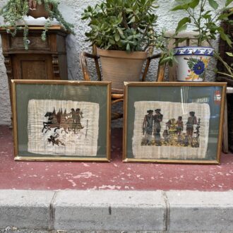 Pair of papyrus paintings with scenes from ancient Greece – 60 × 50 cm – photo 2