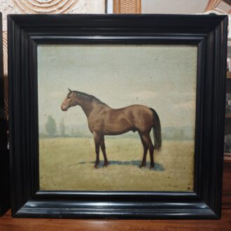 Pinturas antiguas de caballos sobre tabla