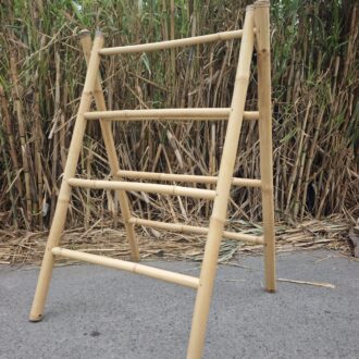 Vintage natural bamboo towel rack – photo 2